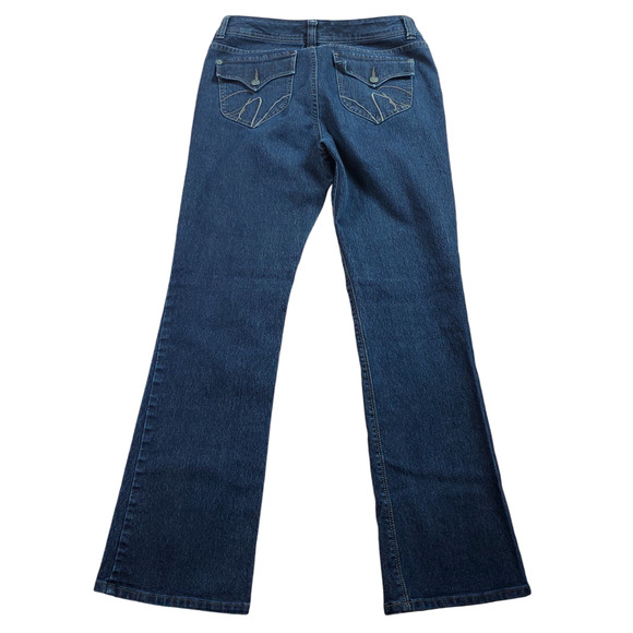 Gloria Vanderbilt Isadora Jeans Womens 10 Bootcut Button Flap Pockets Cowgirl - Picture 4 of 8